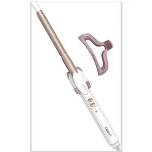 Conair Double Ceramic 1/2-Inch Curling Iron White Rose Gold CD700 with Claw Clip